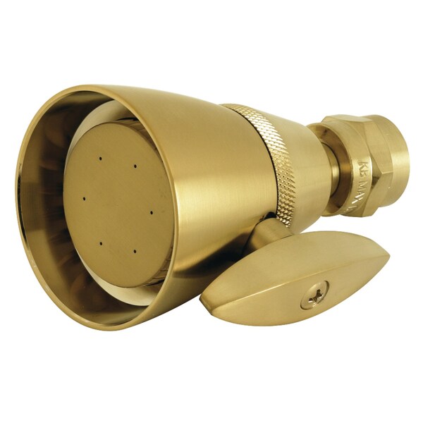 Shower Head, Brushed Brass, Wall Mount